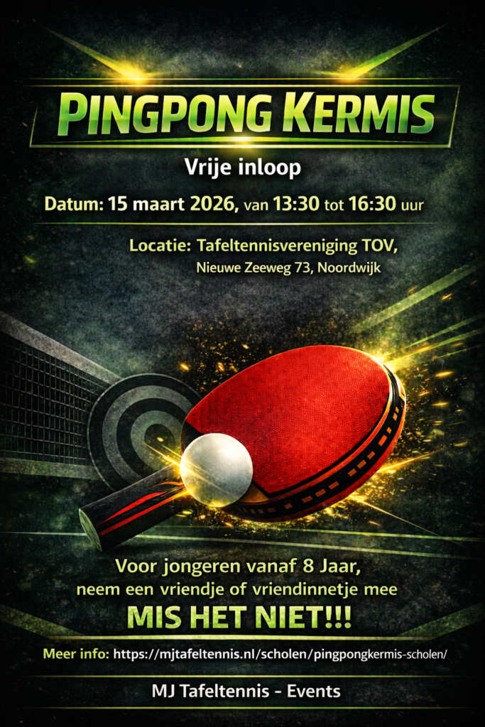 Aankondiging Pingpongkermis 15-3-2026